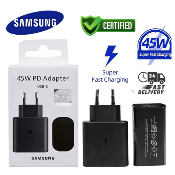 Samsung 45W Super Fast Charger with Type C to C Cable