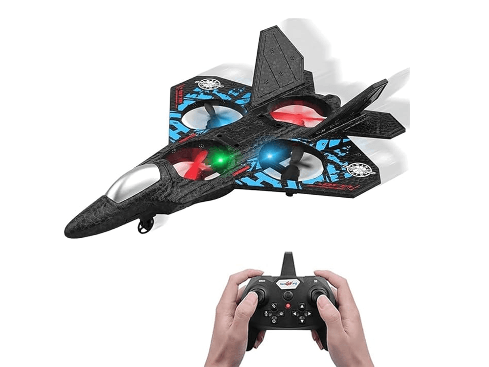 pl1-2 Premium RC Fighter Jet Plane – 2.4G Remote Control Foam Airplane Toy with Lights | High-Speed Glider | Helicopter Style Stunt Aircraft for Kids & Adults - Image 1