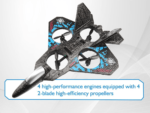 Premium RC Fighter Jet Plane – 2.4G Remote Control Foam Airplane Toy with Lights | High-Speed Glider | Helicopter Style Stunt Aircraft for Kids & Adults - Image 2