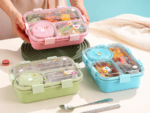 Insulated Anti-Spill Stainless Steel Lunch Box with Dipping Cup - Image 4