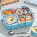 Insulated Anti-Spill Stainless Steel Lunch Box with Dipping Cup