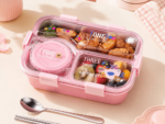 Insulated Anti-Spill Stainless Steel Lunch Box with Dipping Cup - Image 3