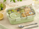 Insulated Anti-Spill Stainless Steel Lunch Box with Dipping Cup - Image 2